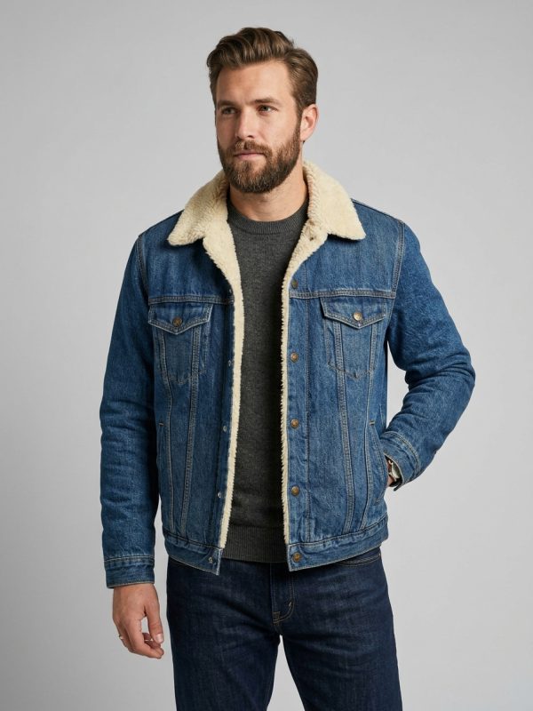 Barkot Jeans İçi Kürklü Kışlık Kot Ceket
