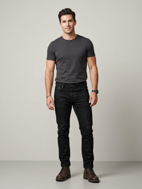 Barkot Jeans Siyah Slim Fit Esnek Denim Kot Pantolon