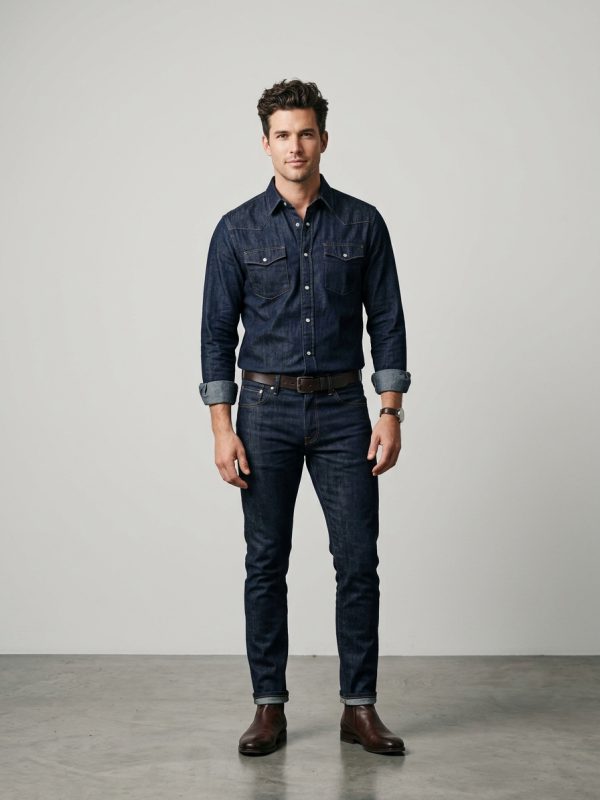 Barkot Jeans %100 Pamuklu Çift Cepli Denim Kot Gömlek